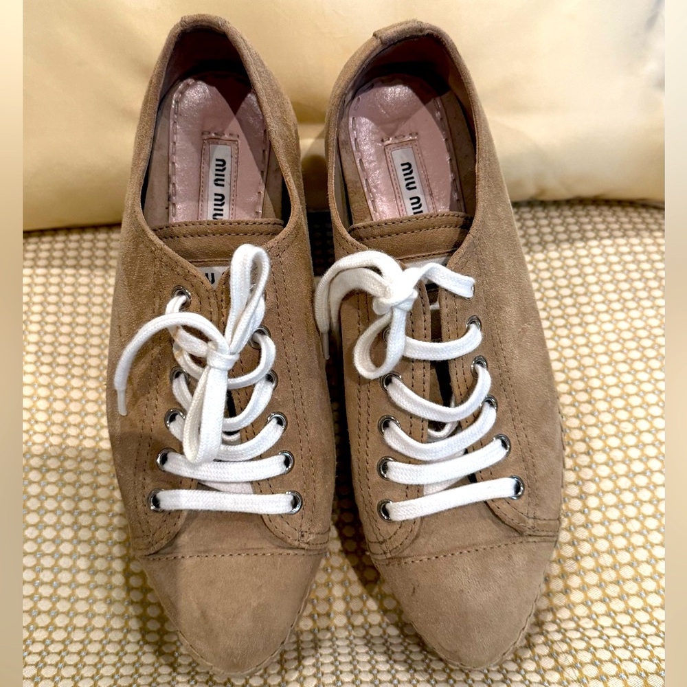 Miu Miu Platform Espadrilles Size 7 / 37 - image 1